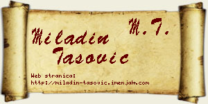 Miladin Tašović vizit kartica